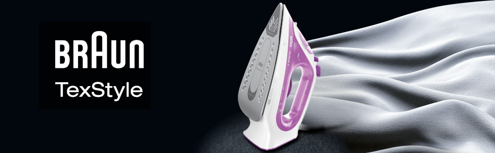 Праска з парою Braun FreeStyle 3 FI3124 PU, SuperCeramic підошва, технологія FreeGlide 3D, Ultimate FastClean, автоматичне відключення, вертикальне прасування, фіолетовий (2300 Вт)