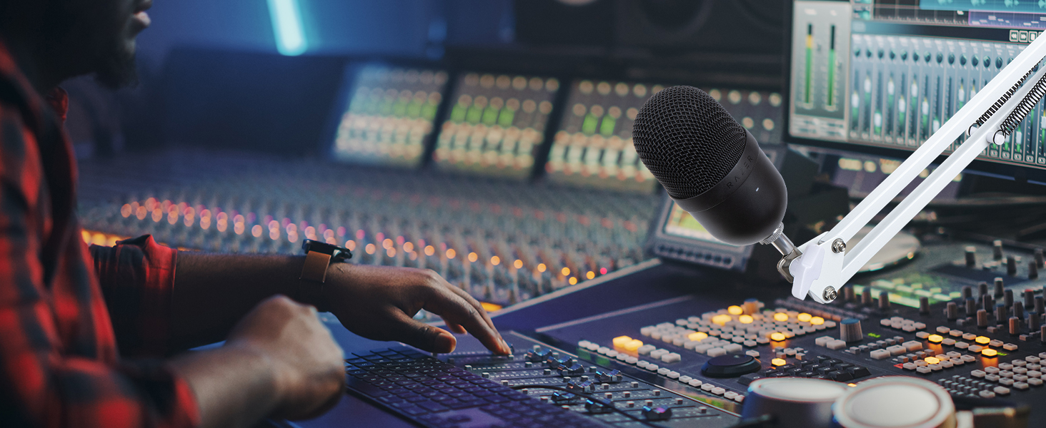 Тримач мікрофона YOUSHARES для Razer Seiren Mini/V3 Mini - професійний кріплення з поп-фільтром для геймінгу, стрімінгу та подкастингу