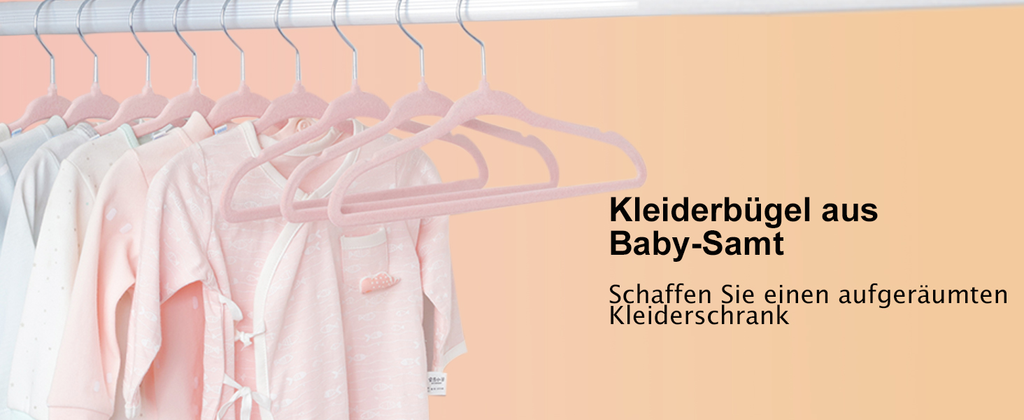 Плечики для дитячого одягу ManGotree з велюру, 30 шт, рожеві. Плечики для дитячого одягу з обертовим гачком, спеціальний дизайн для дитячої та дитячої одягу.