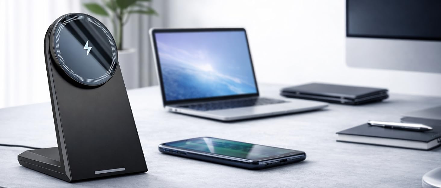 Бездротова зарядна станція NANAMI 3-в-1 для Samsung Galaxy Watch 7/6/5/4, Buds, S26/S25/S24/S22/Z Flip/Fold, Note 20 - Біла