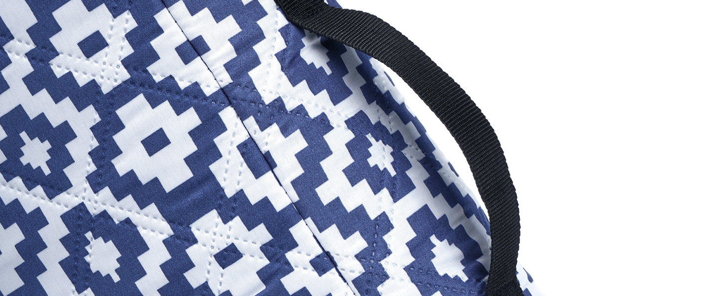 Плед для пікніка Oak & Tea 200x200 см, водонепроникний, ізолюючий, XXL, складаний килимок для пляжу, кемпінгу, вулиці з міцного Оксфорда (синій)