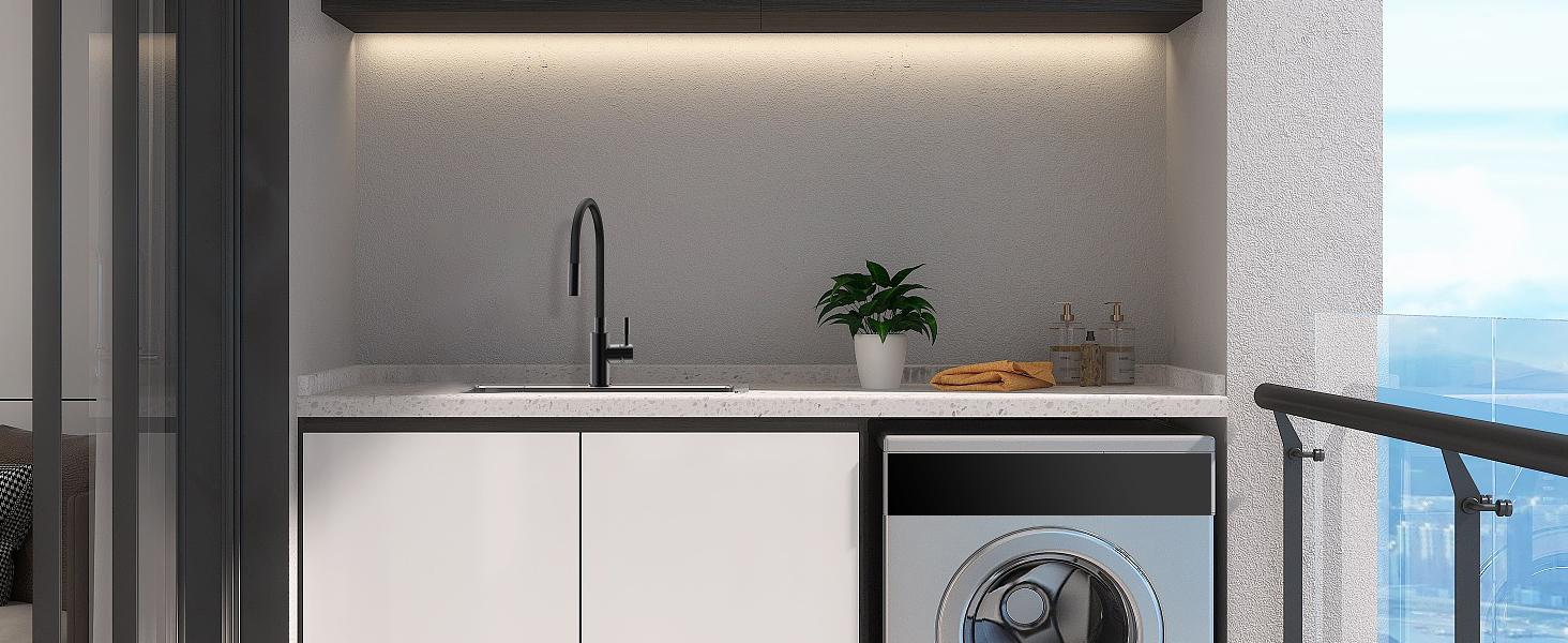 Змішувач для кухні гнучкий чорний, нержавіюча сталь, 2 режими струменя, 360° поворот, кухонний змішувач, преміум якість