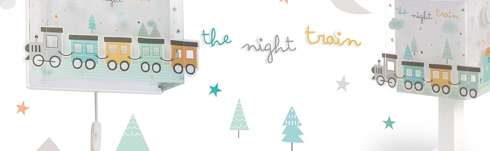 Дитячий підвісний світильник Dalber The Night Train, кольоровий, у вигляді поїзда