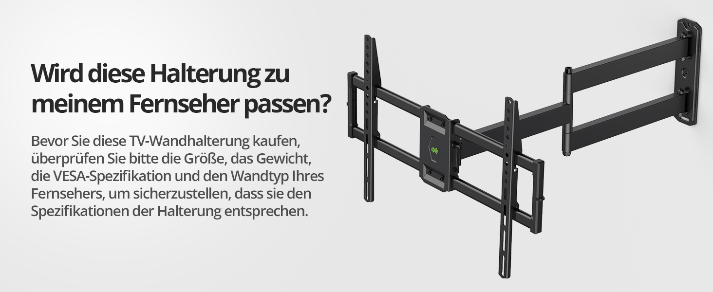 Кріплення для телевізора USX MOUNT на стіну з подовженою балкою, для LCD/LED/OLED телевізорів 37-80 дюймів, витягування 814 мм, регульоване нахилом та поворотне на 180°, VESA до 600x400 мм, вантажопідйомність до 45 кг, ідеально для кутового монтажу