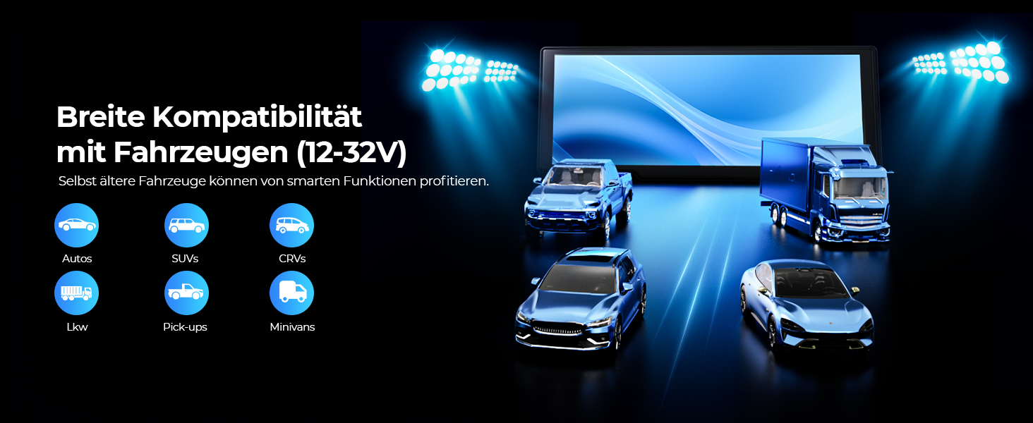 Krunia 8.1'' Бездротовий портативний CarPlay-екран 60FPS для Apple CarPlay та Android Auto з OTA-оновленнями, камерою заднього виду, Mirror Link, Bluetooth, голосовим керуванням та GPS-навігацією