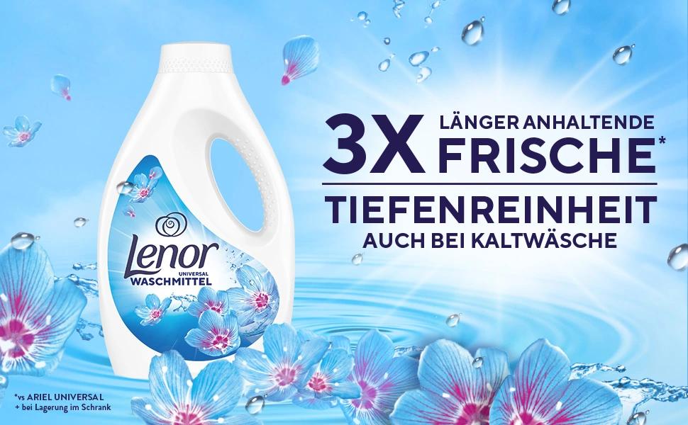 Рідкий універсальний пральний засіб Lenor Aprilfrisch для холодного прання, 4.5 л, 100 циклів