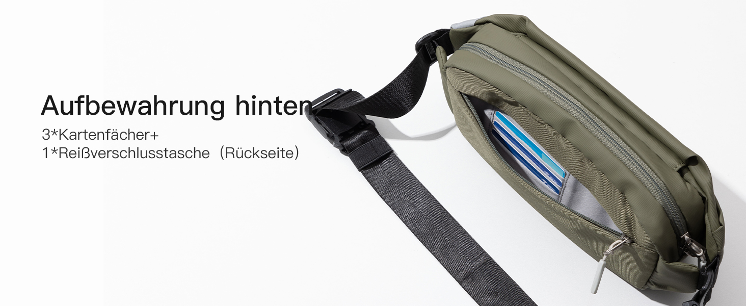 Сумка на плече Inateck, оливковий колір, водонепроникна, для чоловіків та жінок