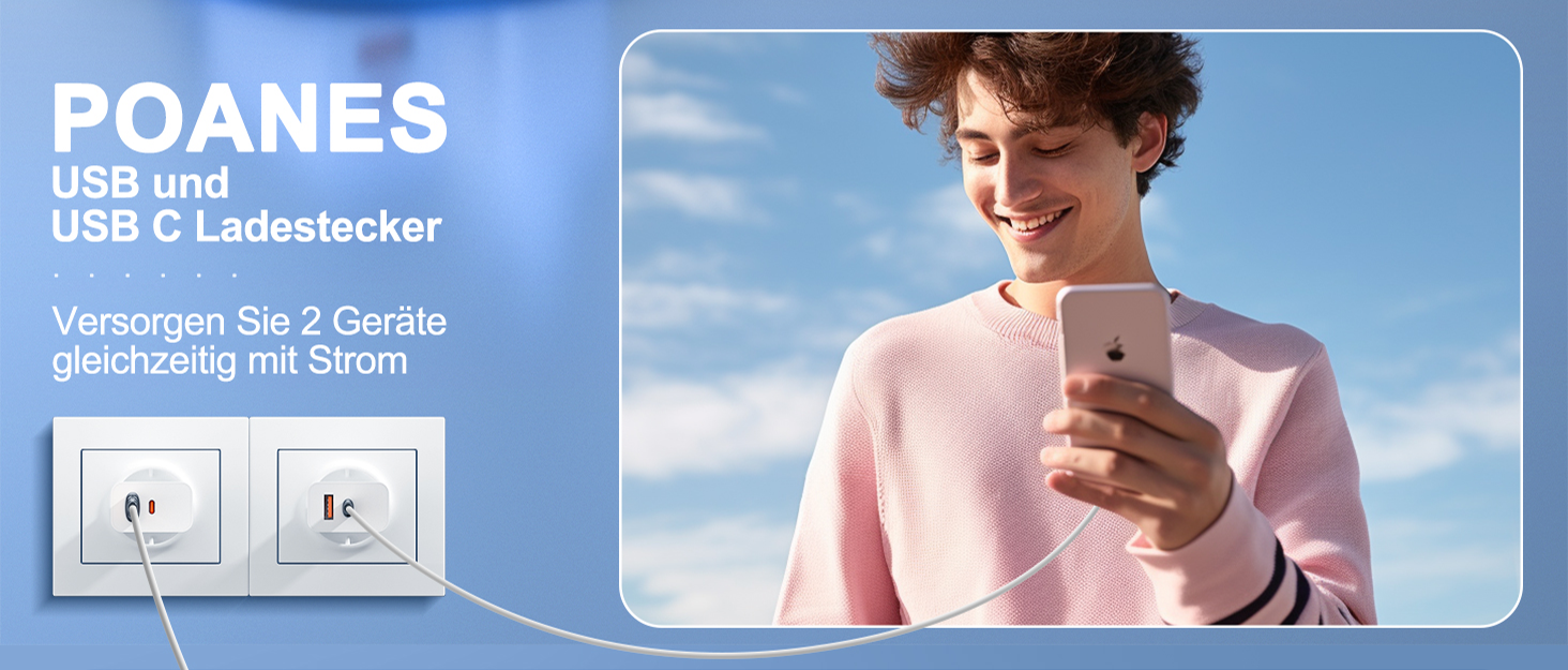 Зарядний пристрій USB мережевий 6 портів 25W для iPhone, Samsung, LG, Huawei та інших пристроїв (Чорний)