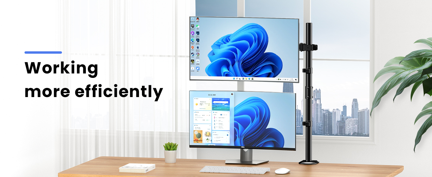 Кріплення для монітора PUTORSEN 80 см, для екранів 13-35 дюймів, регульоване, настільний кріплення, VESA 75x75/100x100 мм