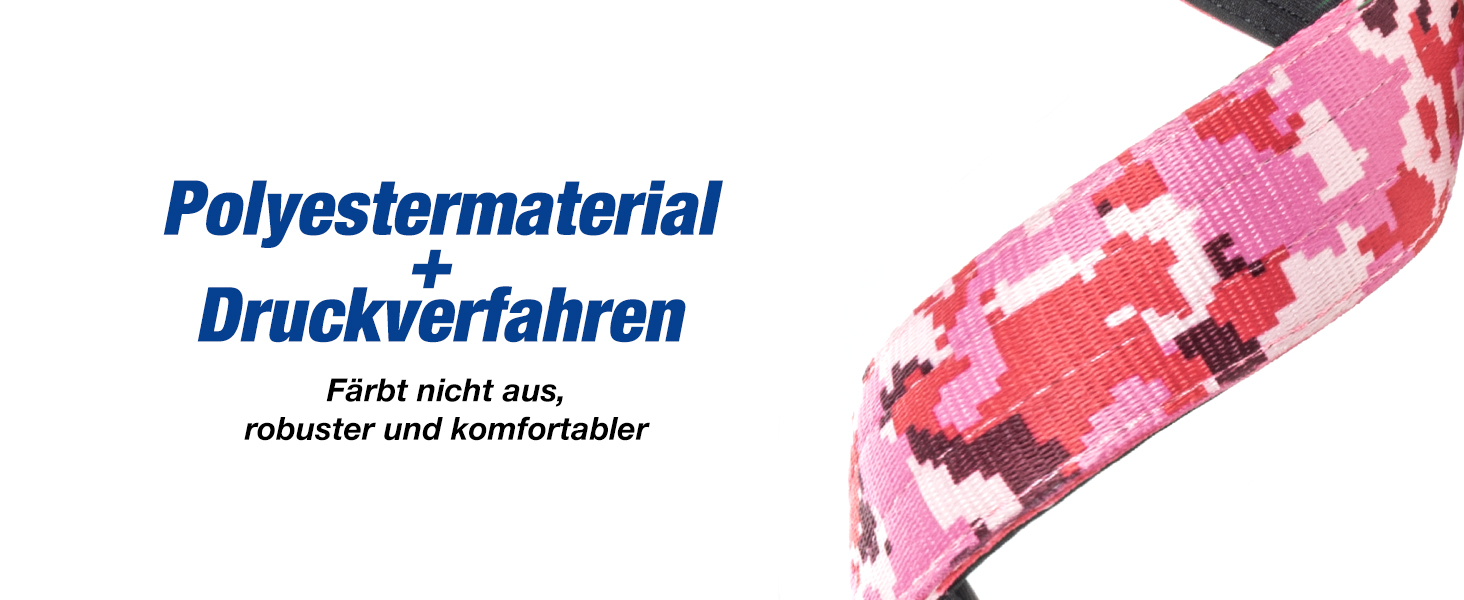 Нашийник для собак TSPRO Premium тактичний, великий, з металевою застібкою, камуфляжний синій, L (47-63.5 см)