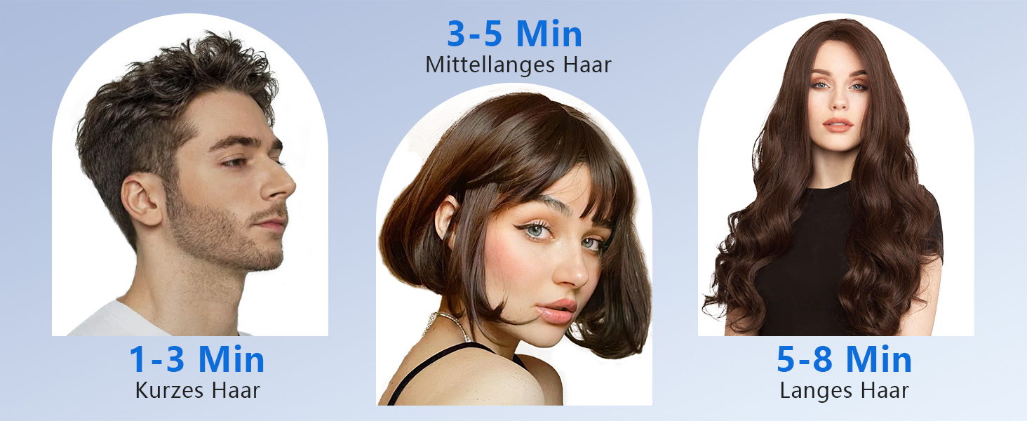 Фен для волосся з плазмою та безщітковим мотором 110 000 об/хв – швидке сушіння, тиха робота, з магнітною насадкою, для дому та подорожей (темно-сірий)