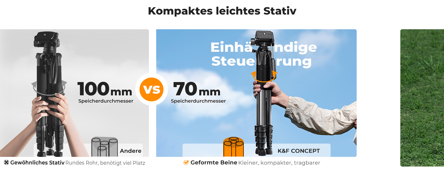 Штатив K&F Concept S255A3+BV01: Легкий штатив з сумкою, 190 см, для камери/DSLR, смартфона, Canon, Nikon, Sony