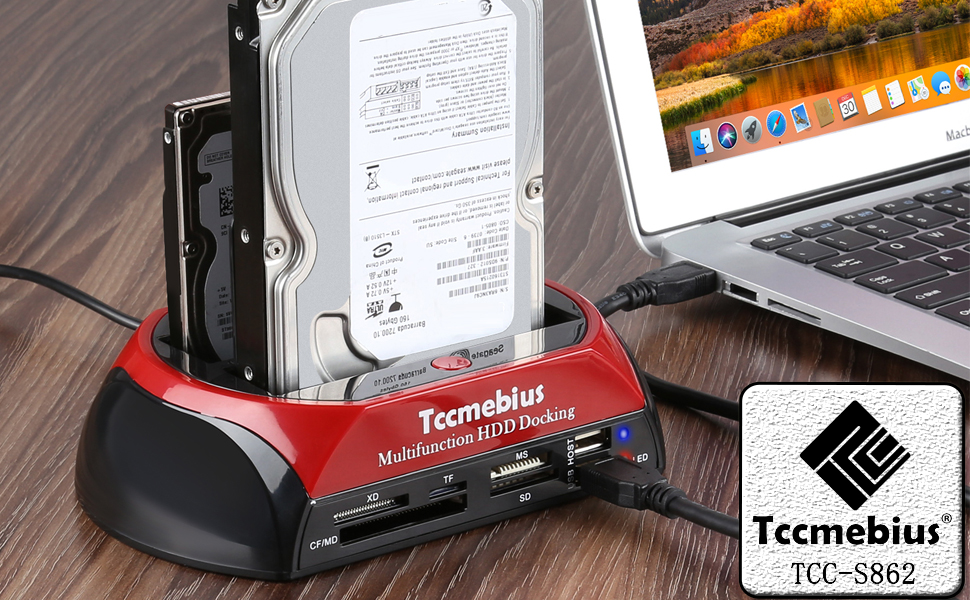Док-станція Tccmebius TCC-S862-DE для HDD/SSD 2.5/3.5