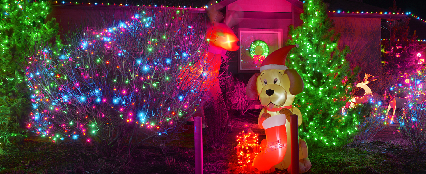 Гірлянда світлодіодна зовнішня 100 метрів, 1000 LED, святкова, вологостійка IP44, 8 режимів, для декорування дому, вечірки, ялинки, балкону, тераси (кольорова, 50м500LED)