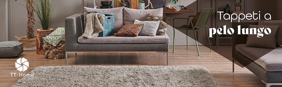 Килим для вітальні TT Home з високим ворсом, шэггі, м'який, однотонний, сучасний дизайн, колір теракота, розмір 70x250 см