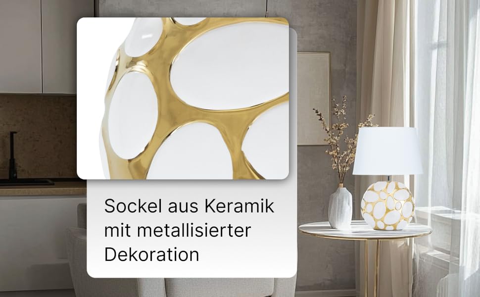 ARTE LAMP Poppy LED лампа настільна з кабелем – Хром/Біла настільна лампа з абажуром з білого текстилю для вітальні та спальні (Poppy Gold)