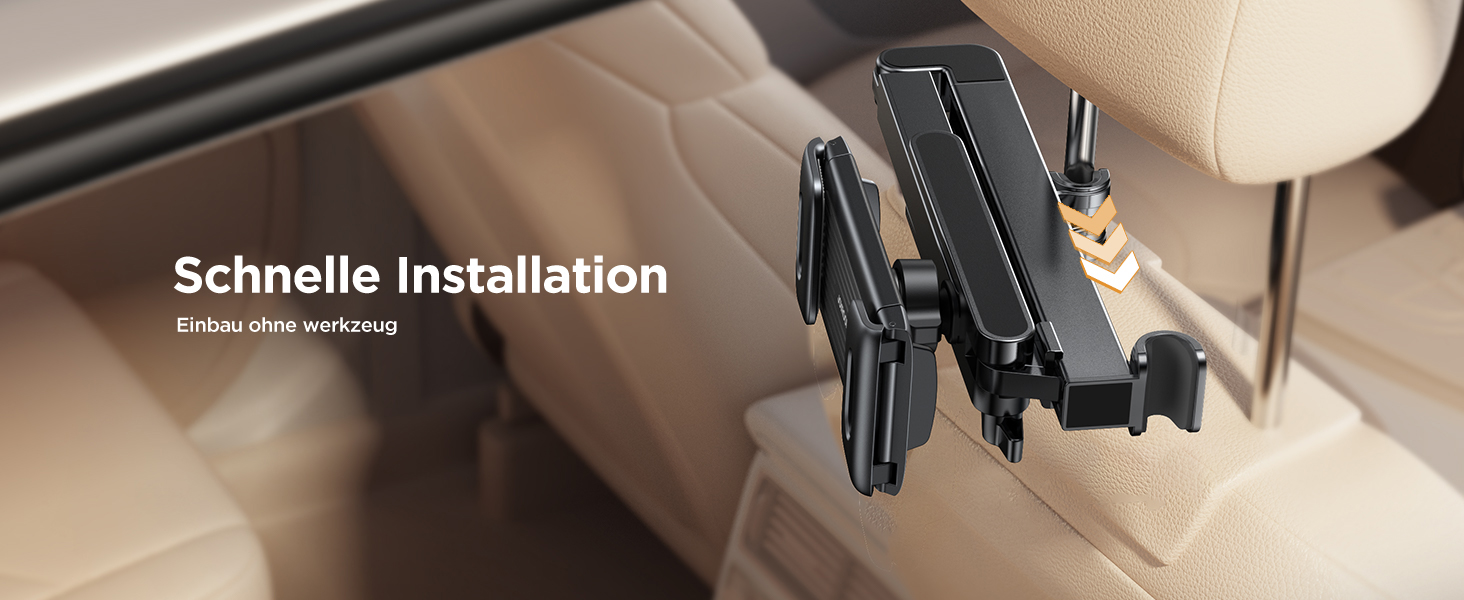 Тримач для планшета Joyroom в авто з двома стержнями та регульованим кріпленням, сумісний з iPad, Switch, Phone (4.7-13 дюймів)