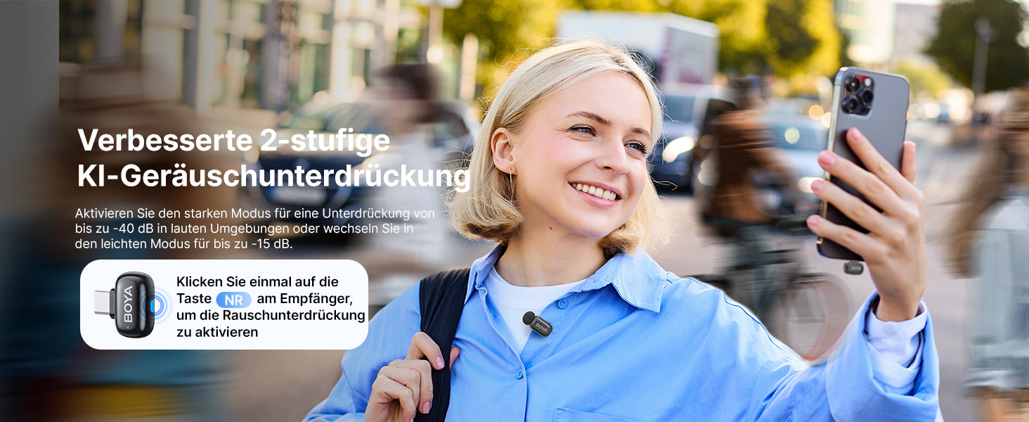 BOYA MINI 2 - Бездротовий мікрофон-лавал'єр для iPhone, Android, Vlogging, YouTube, Streaming. Чорний (2TX+1RX, Type-C)