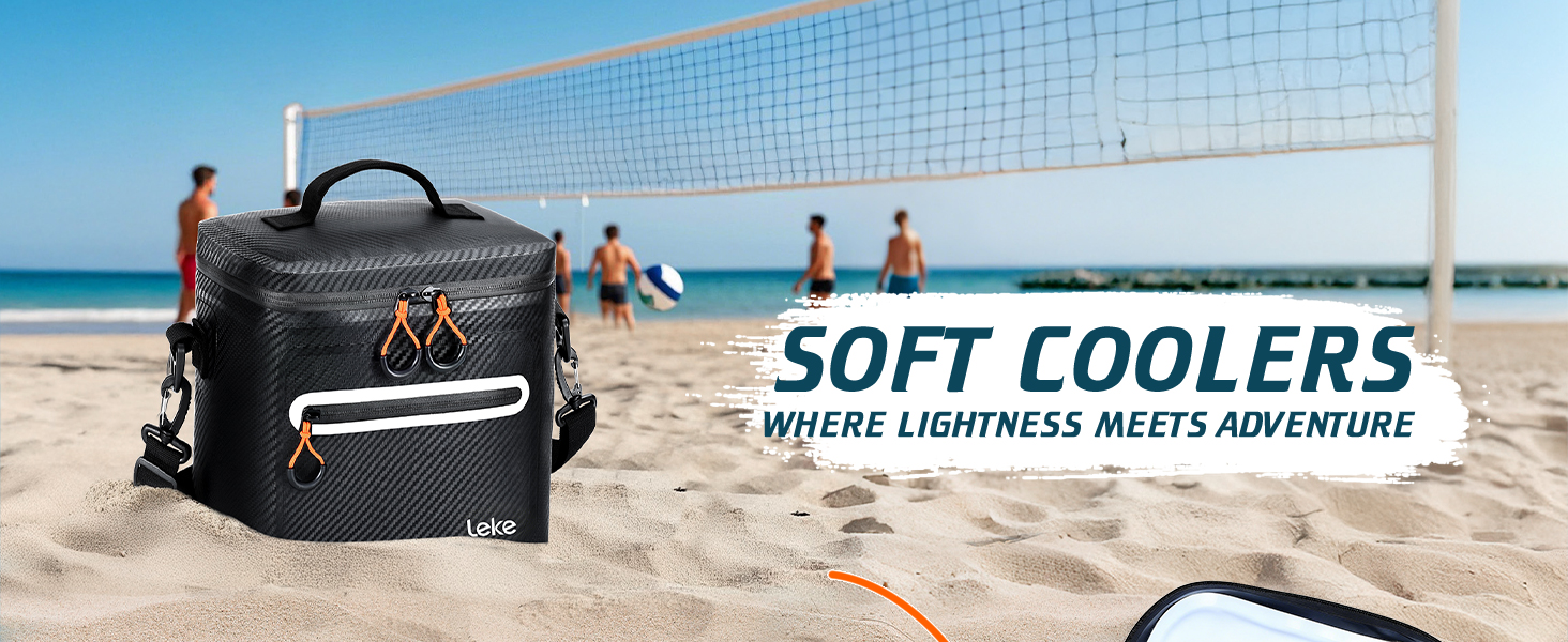 Lekesky 12/20L Ізольована Холодильна Сумка – Переносна Сумка для Пікніків, Походів, Пляжу, Барбекю, Чорна 12/20L