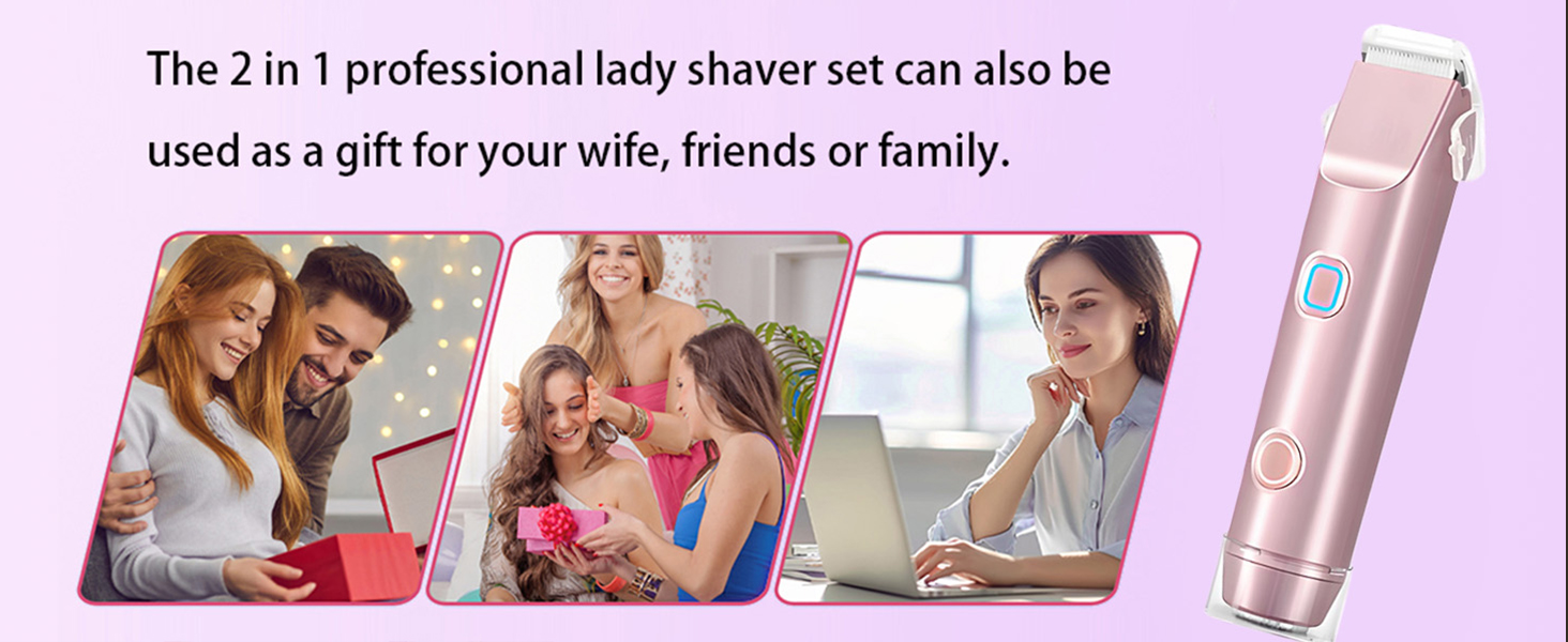 Електричний жіночий гоління з двома головками, триммер для тіла, бікіні, водонепроникний IPX7, для подорожей
