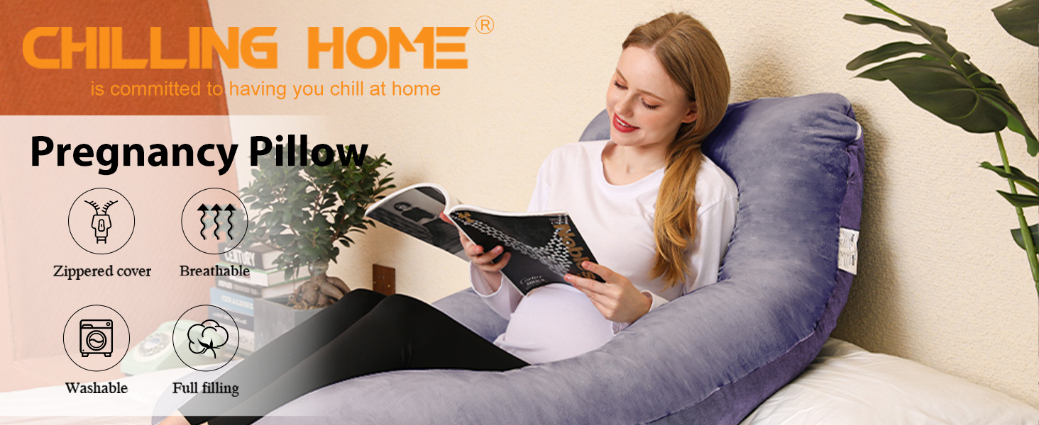 Ортопедична подушка для вагітних J-подібної форми, подушка для сну на боці, подушка для годування, велика подушка для сну, блакитний та сірий колір
