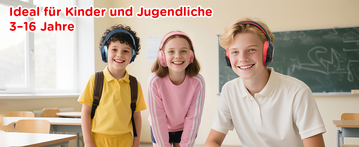 Дитячий навушник шумозаглушення Link Dream, SNR 30dB, для дітей 3-16 років, блакитний/чорний