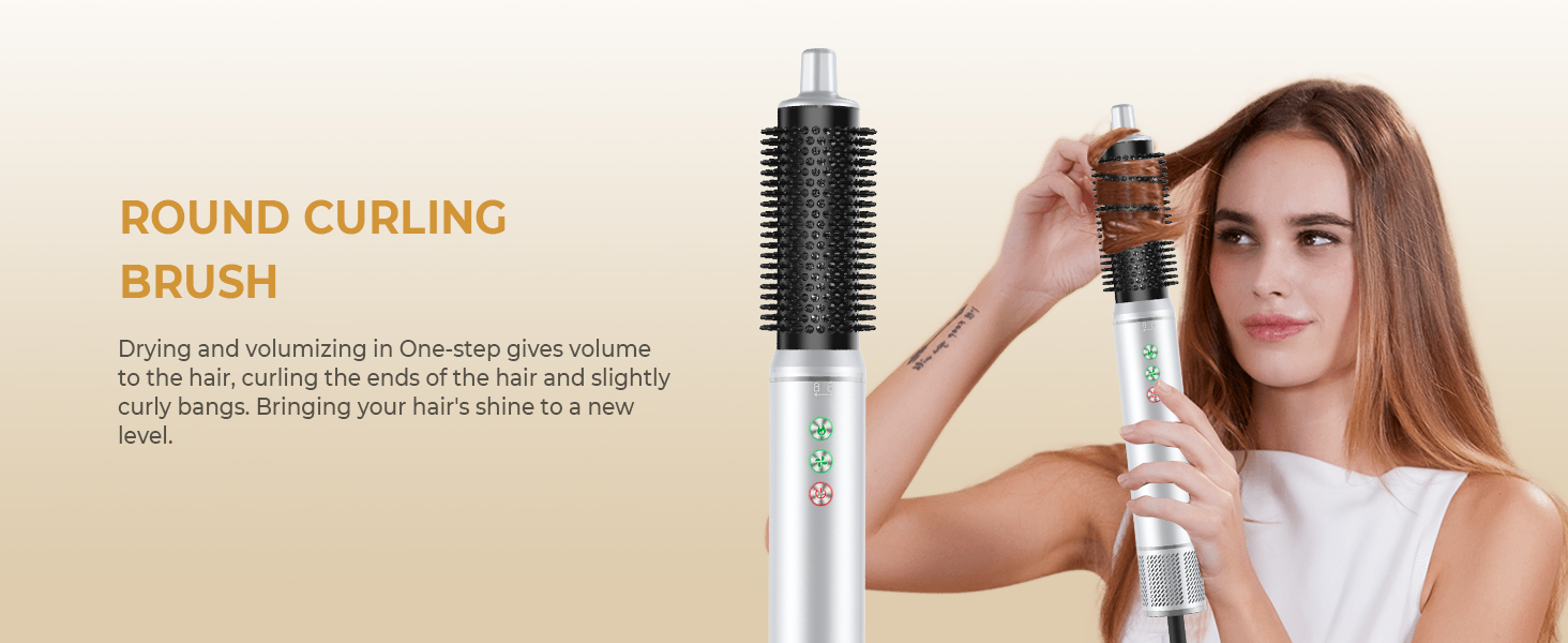 OKWRAP Airstyler Hair Styler Set 7 в 1: Фен, плойка, щітка для волосся, іонізація, 110000 об/хв, тиха робота