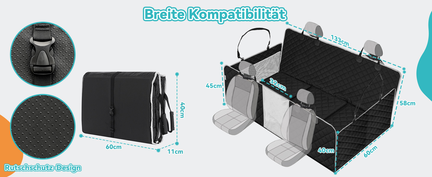 Килимок для собак у машину з жорсткою основою, водовідштовхуючий, антиковзкий, легко миється. 8-шаровий матеріал, багатофункціональний дизайн, захист від подряпин.