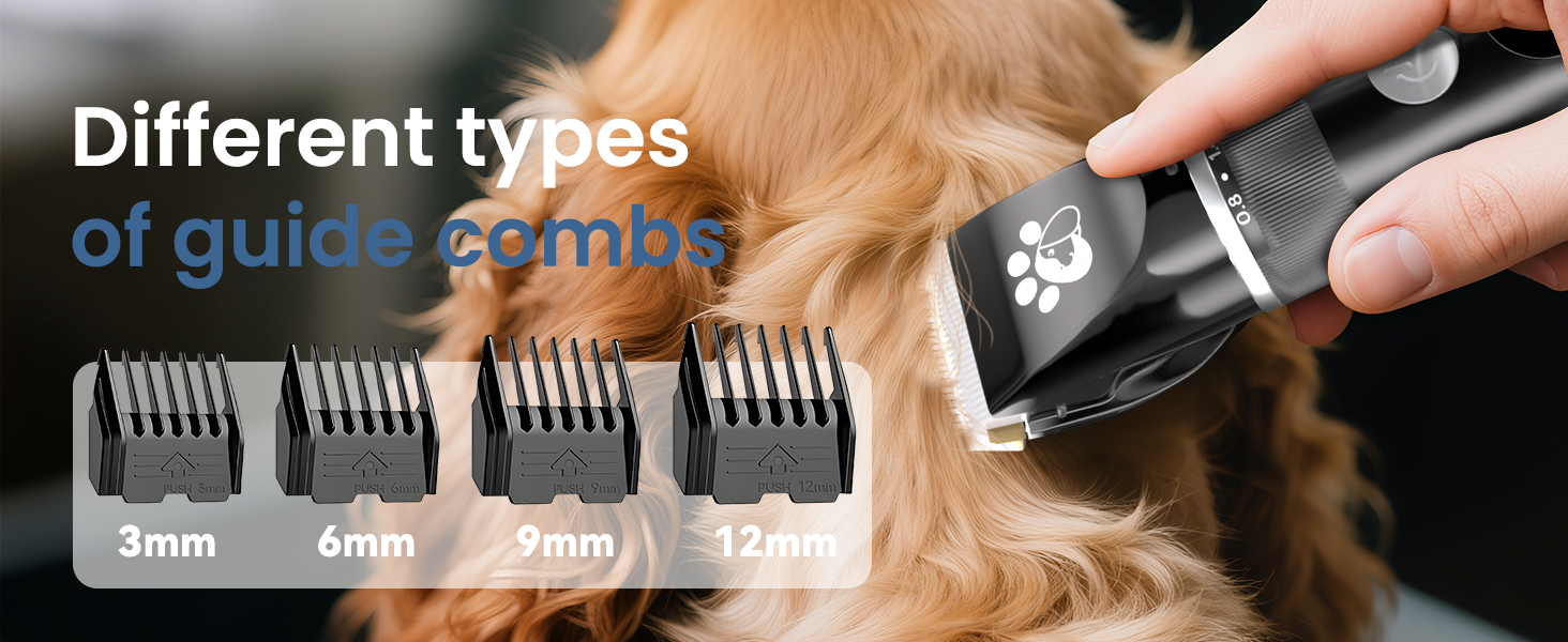 Професійний собачий триммер для собак та котів, бездротовий, 2 швидкості, LED-дисплей, IPX5, для собак та котів середніх та малих порід