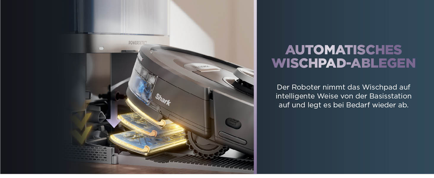 Робот-пилосос Shark PowerDetect 2-в-1 з функцією миття, NeverTouch Pro, самостійне очищення до 60 днів, LiDAR-навігація, NeverStuck, керування через додаток, RV2800ZEEU, 2 щітки, Anti-Micro Pads, 1 капсула