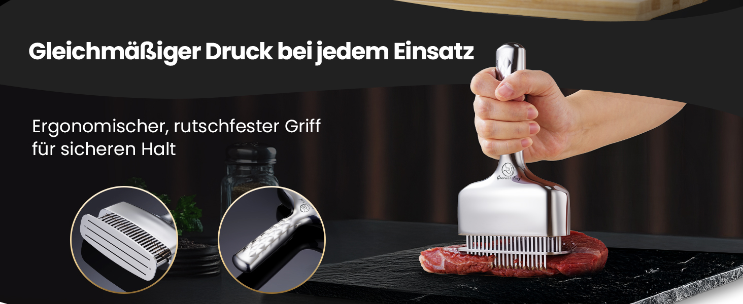 Професійний відбиваючий молоток для м'яса з гострими лезами з нержавіючої сталі, тендеризатор для стейків, яловичини, курки та свинини, придатний для посудомийки