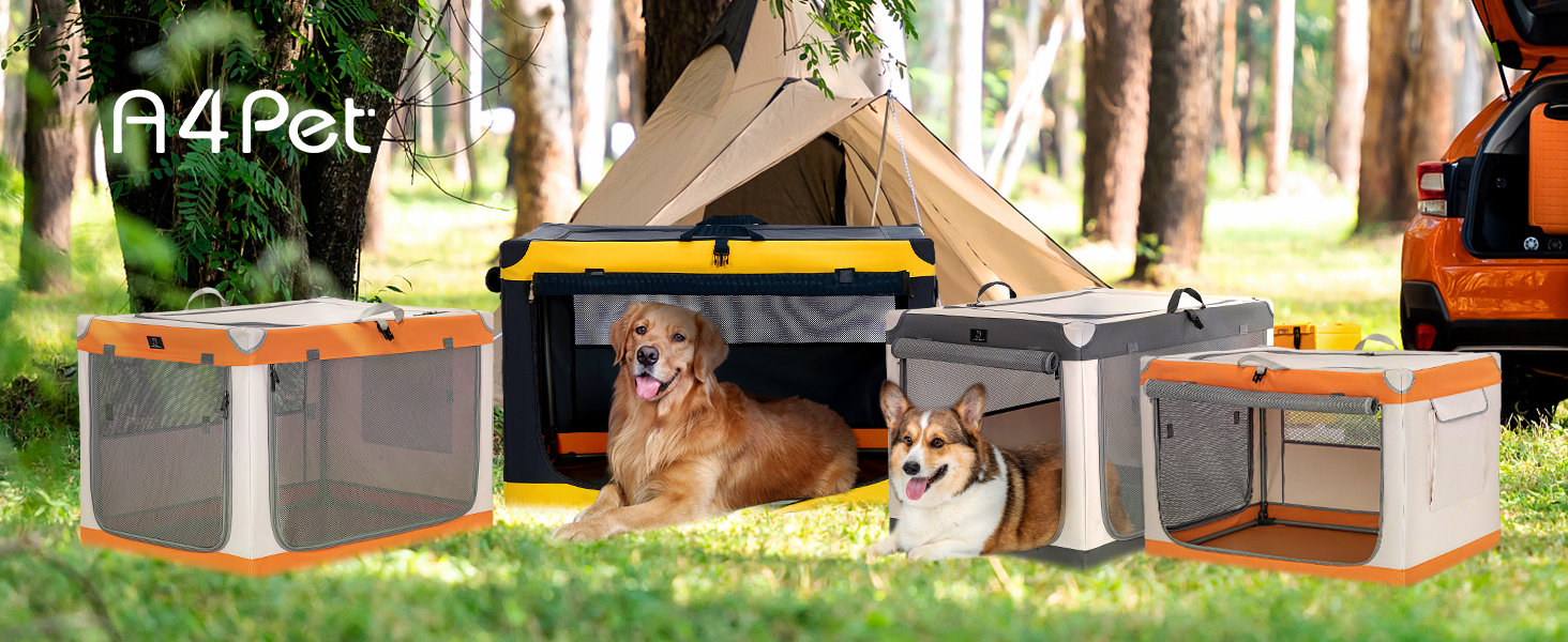 Складана переносна собача будка для великих собак, сіра, XL. Зручна переносна будка-транспортер з алюмінієвим каркасом для дому та подорожей