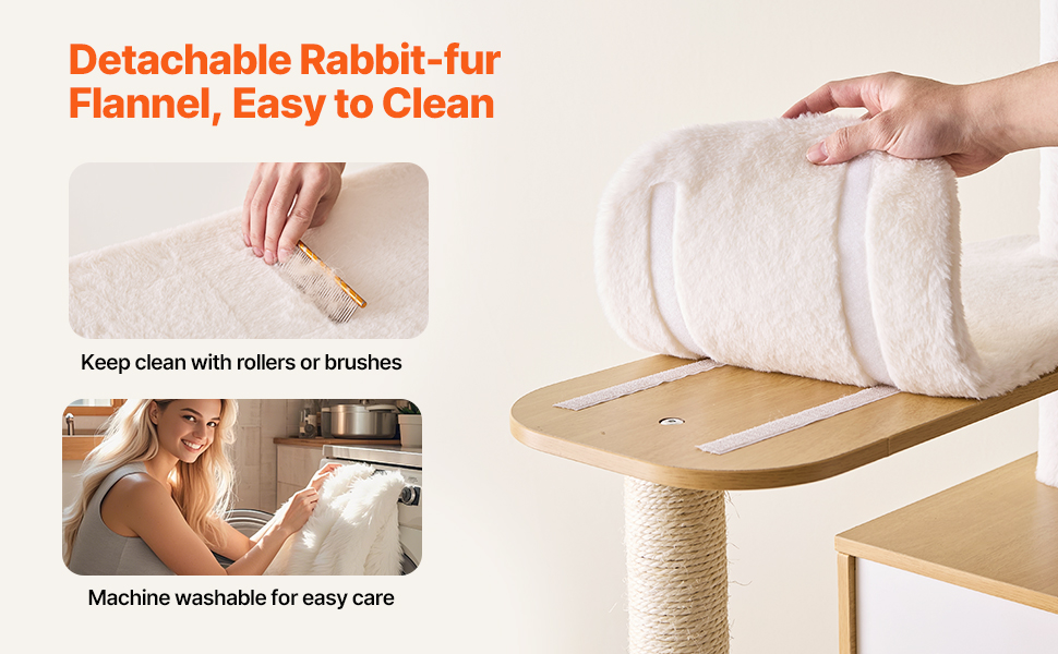 Дерево-подряпки VEVOR для котів, 600x600x1750 мм, багатоярусне, з гамаком та будиночком, з сизалю