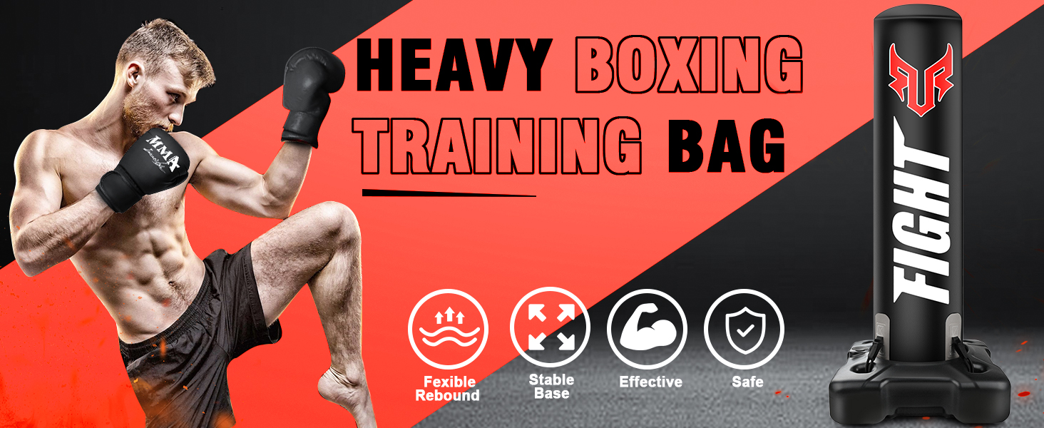 Boxsack Freistehend 175см JUOIFIP - Комплект для боксу з насосом та рукавичками, для кікбоксингу, MMA, Муай Тай, домашні тренування