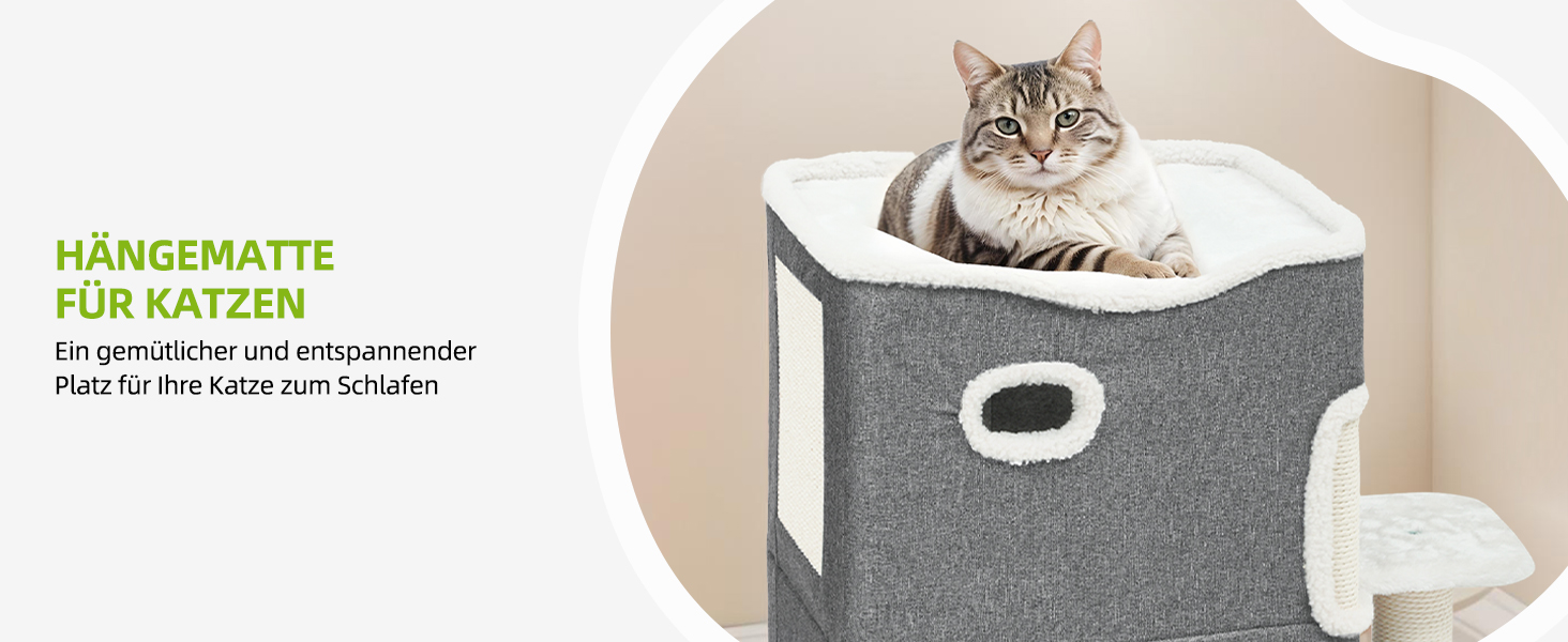 Кігтеточка-будиночок для котів, велика, з інтегрованою драбиною та місцем для відпочинку