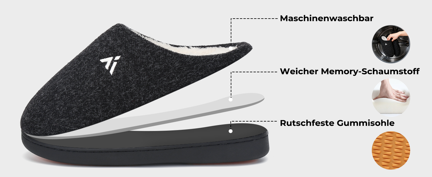 Тапочки жіночі Mishansha Herren теплі зимові з меморі-піною та плюшем, антиковзкі, розмір 36-48, срібні