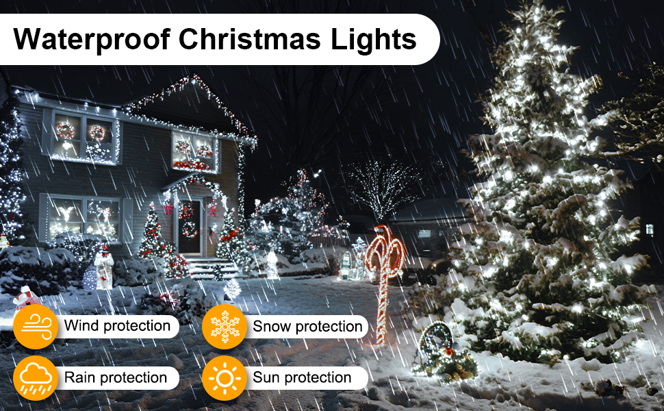 Різдвяна гірлянда з пультом дистанційного керування, 10 м, 100 LED, вологостійка для зовнішнього використання, 8 режимів. Ідеально підходить для садів, вечірок, терас та балконів, святкова декор. (Холодне біле світло, 10м, 100 LED)