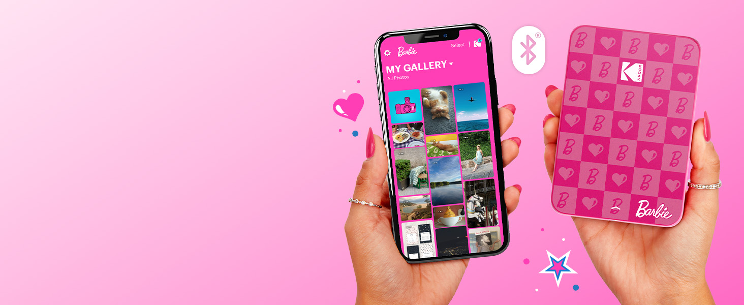 Фотодрук миттєвий Kodak x Barbie Step Slim + аксесуари (подарунчий набір)