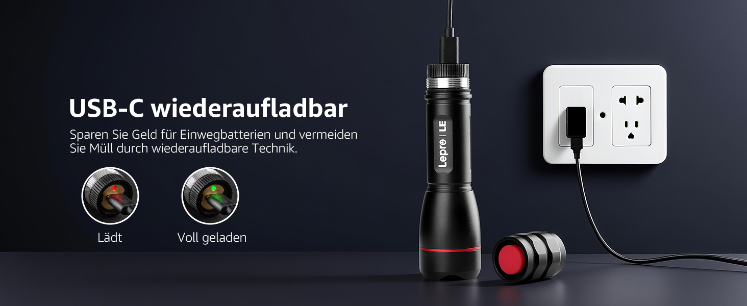 LED ліхтарик OSRAM P9: надпотужний, перезаряджається через USB, 15000 люкс, 5 режимів, водонепроникний IPX4, для кемпінгу, туризму та активного відпочинку