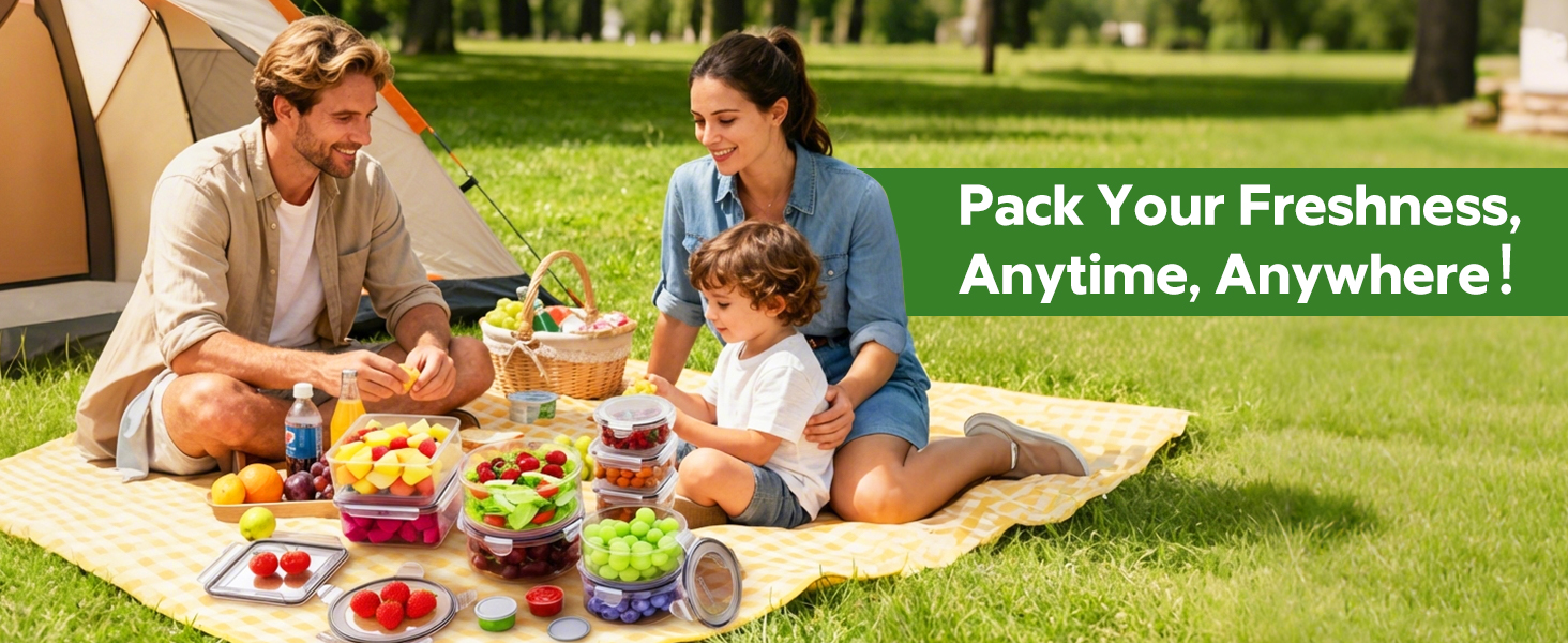 Набір контейнерів для зберігання їжі 28 л з кришками, XXL набір для продуктів, контейнери для Meal Prep, BPA-Free, для кухні