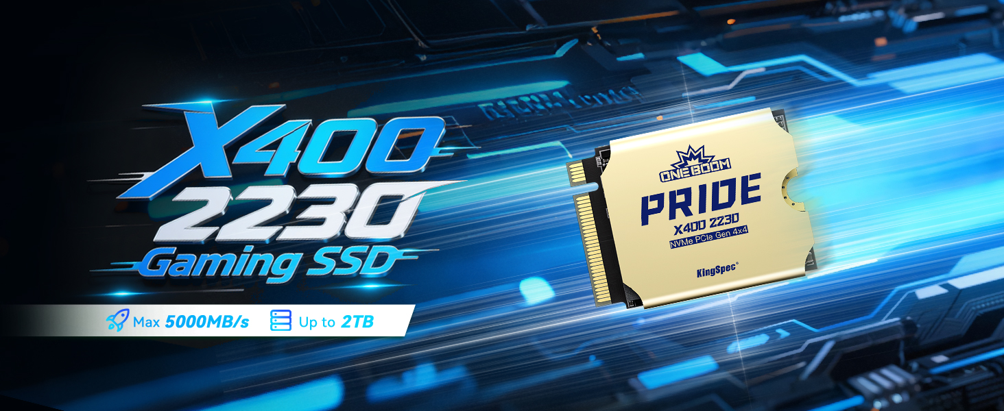KingSpec ONEBOOM X400 SSD: Швидкий M.2 PCIe Gen4 NVMe SSD для ігор та ПК (512GB)