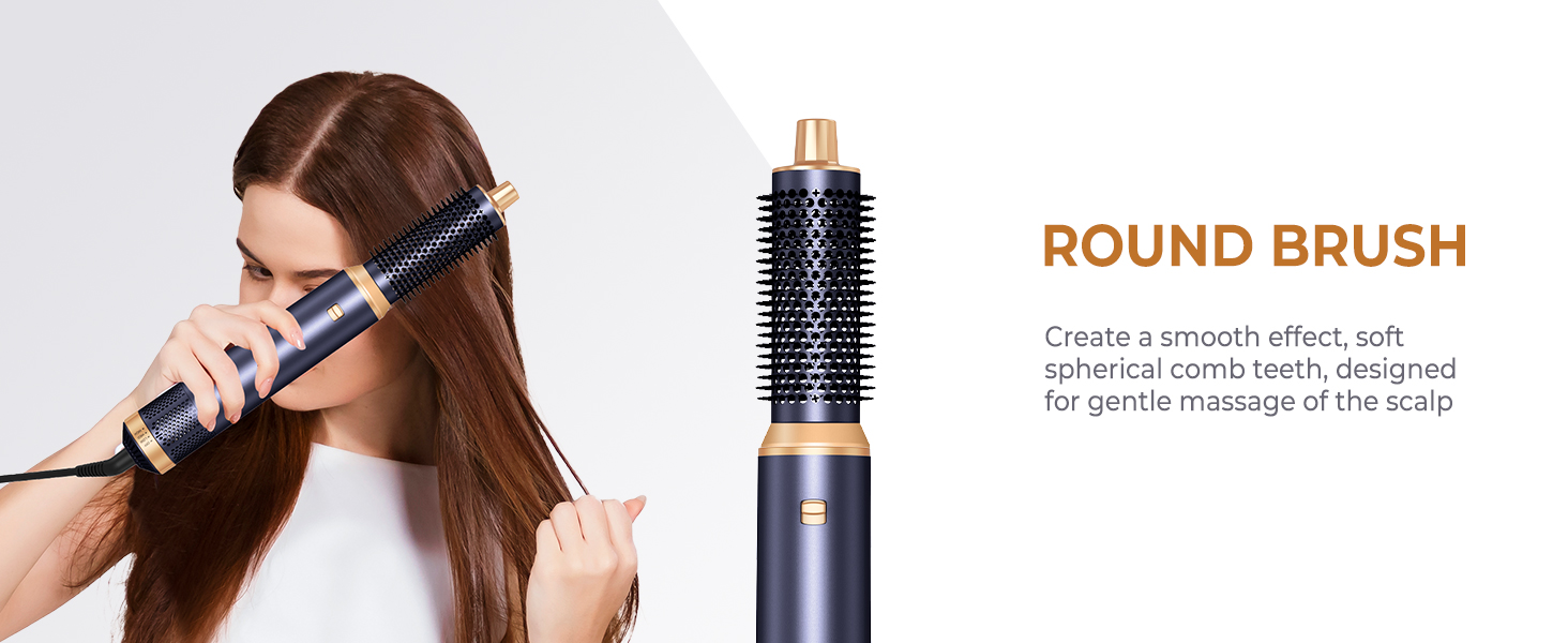 Airstyler Rundbürstenföhn 6 в 1: Набір для укладки волосся, фен-щітка, плойка, 1000W, 3 температурні режими