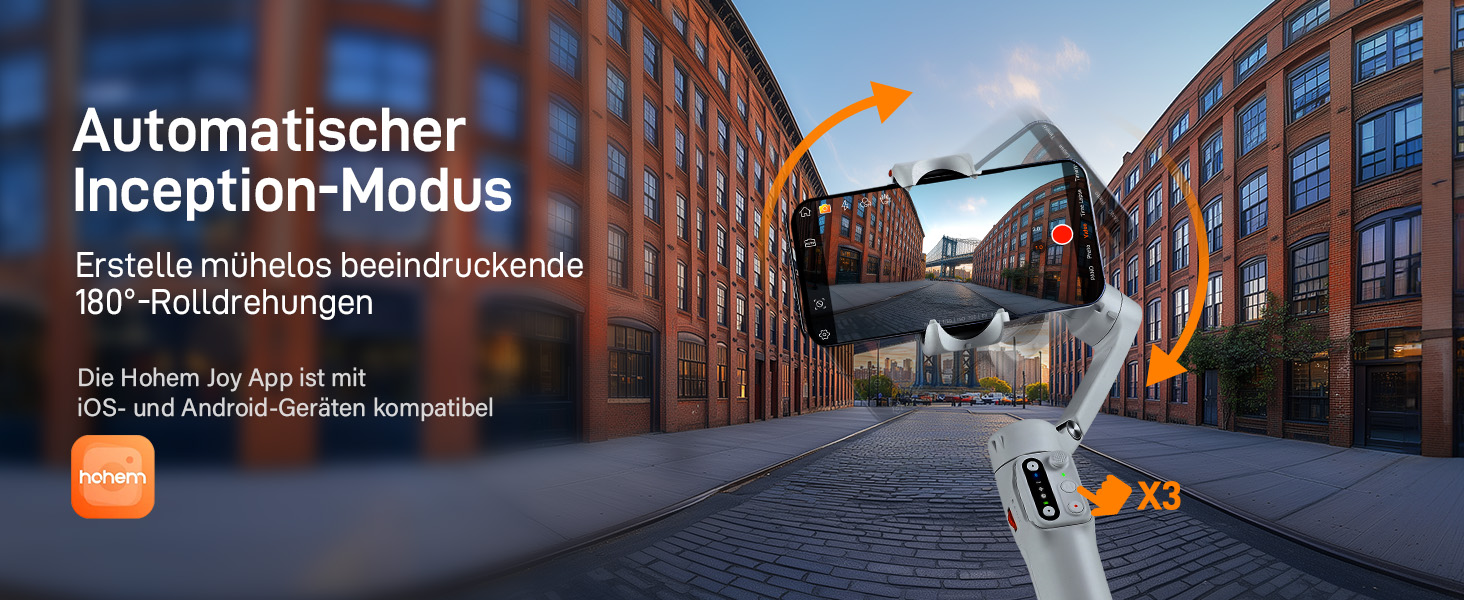 Hohem iSteady X3 SE - Стабілізатор для смартфона, 3-осьовий, сірий. Ідеально для Vlogging, Selfie та подорожей. 11 годин роботи від акумулятора.