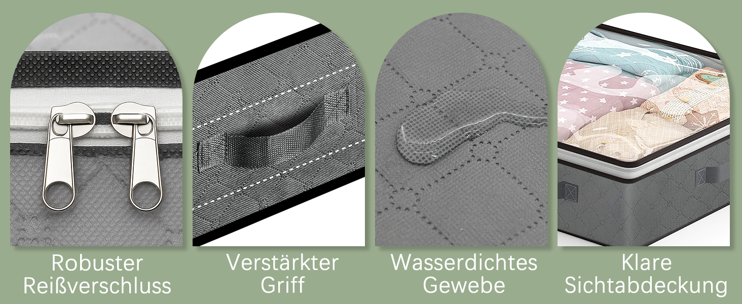 Коробка для зберігання під ліжко Flow Fire, 90L, 4 шт., з кришкою, складна, для постільної білизни та одягу