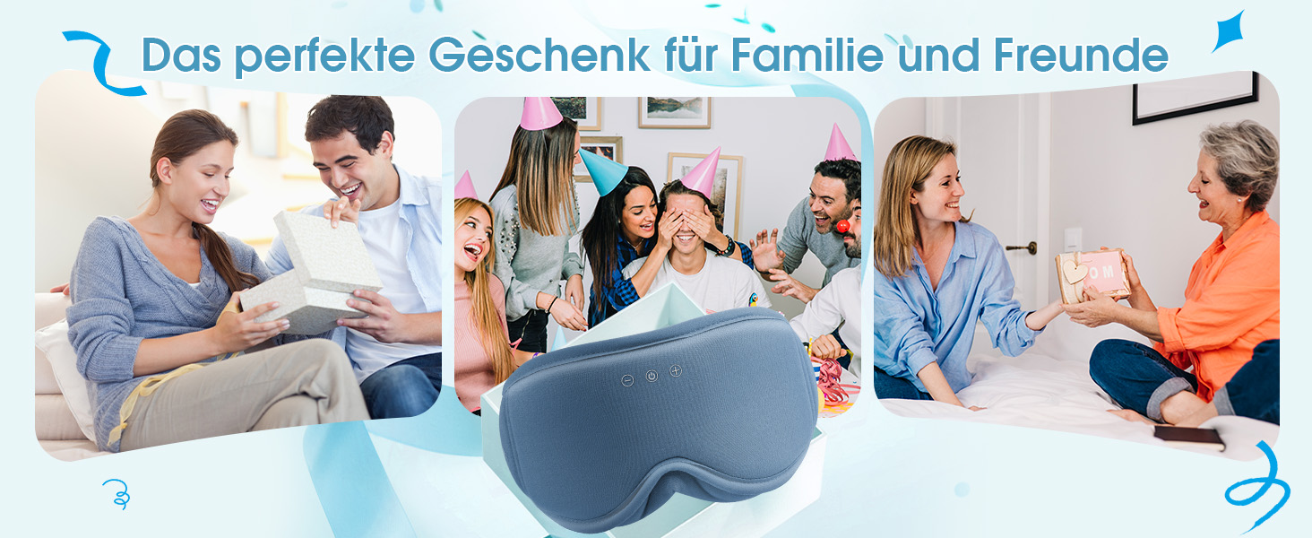 Маска для сну з навушниками LOVE EYE Bluetooth, 3D для зручного сну на боці, бамбукова тканина, чорний/синій (Enzianblau)