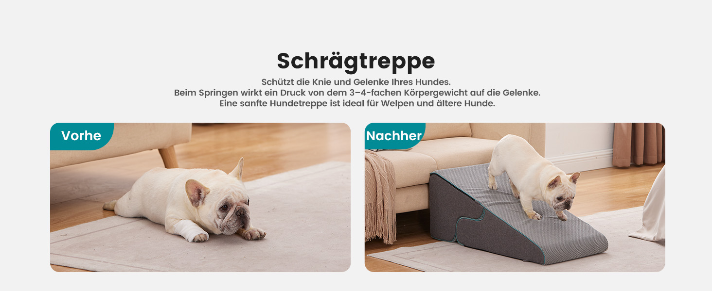 Сходинки для собак Gardner Pet: 3 сходинки, 35/42 см, сірий колір. Зручні для маленьких собак, з водонепроникним покриттям та протиковзким матеріалом. Підходять для ліжка, дивану, крісла.