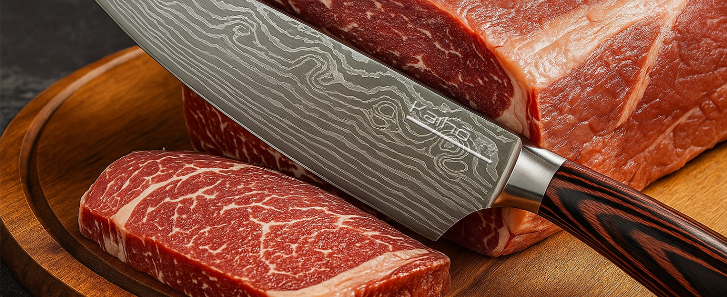 Преміум кухонний ніж для професіоналів та поціновувачів – 20,5 см, нержавіюча сталь 5Cr15, ергономічна ручка, подарункова коробка, довговічний та гострий ніж