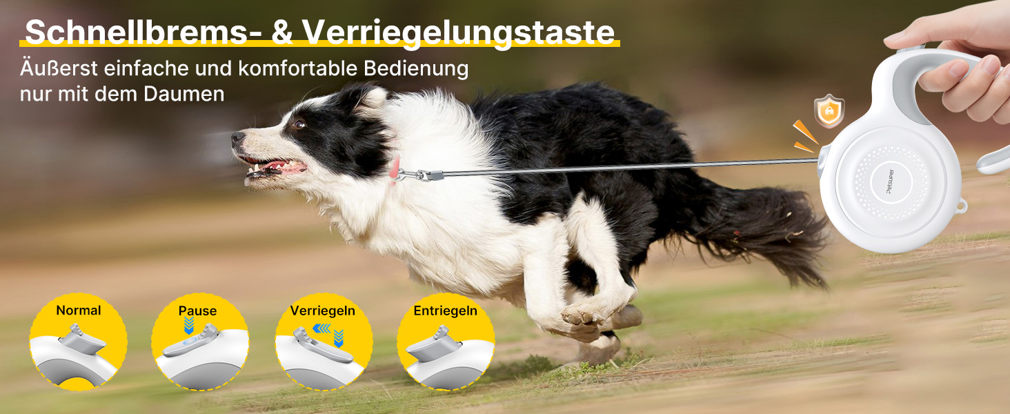 Рулетка для собак Active Brake 5м - міцна левка для середніх та великих собак до 60 кг