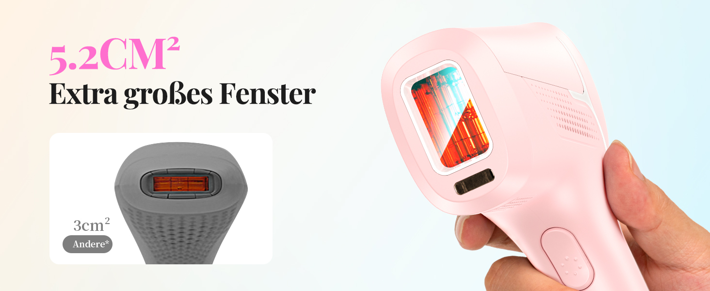 Пристрій для епіляції IPL Haarlosy - безболісна епіляція лазером, для дому, 9 рівнів, захист шкіри, для жінок та чоловіків, для обличчя, бікіні, тіла, білий (рожевий)