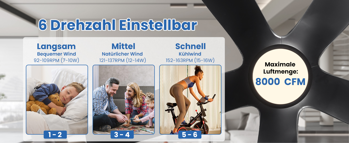 Стеляний вентилятор Newday 153см, чорний з підсвіткою та пультом, 5 лопастей, DC мотор, регулювання швидкості, таймер, для дому